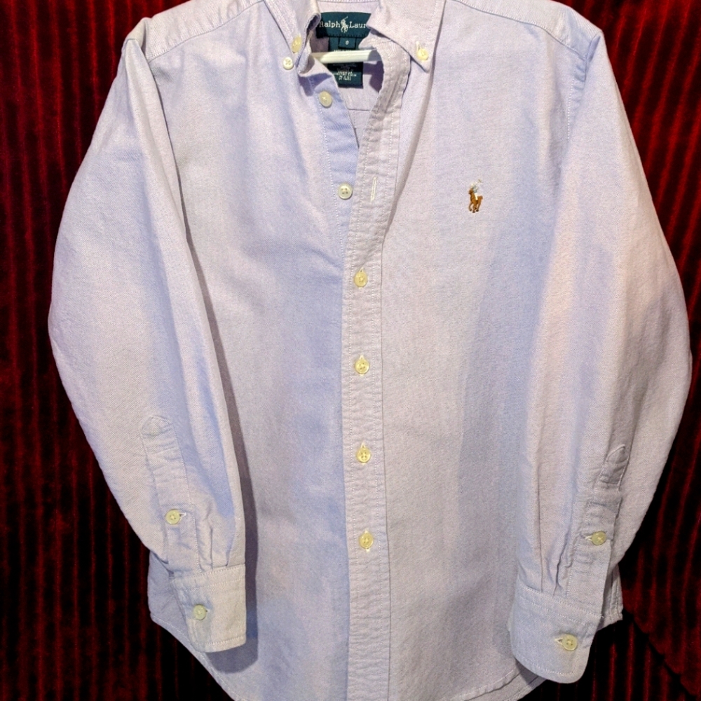Boys Ralph Lauren Button Down in Lavender
